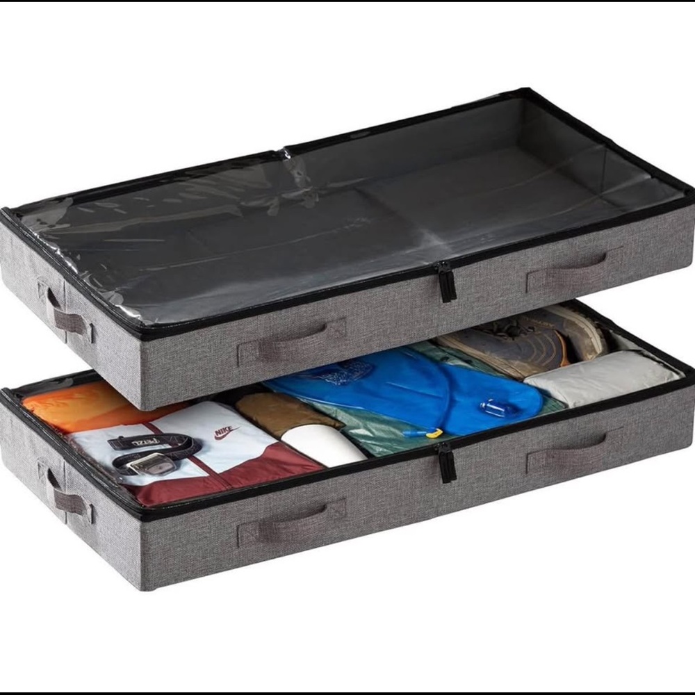 Gray Underbed Storage Organizer